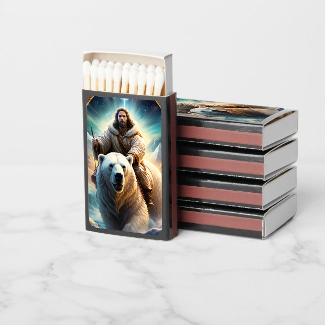 Jesus on a polar bear  matchboxes (Stacked)