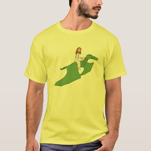 Jesus on a Pterodactyl T-Shirt (Front)