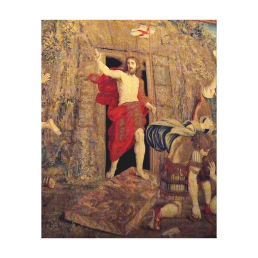 Jesus on Resurrection Tapestry in the Vatican Canvas Print