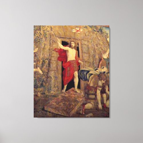 Jesus on Resurrection Tapestry in the Vatican Canvas Print