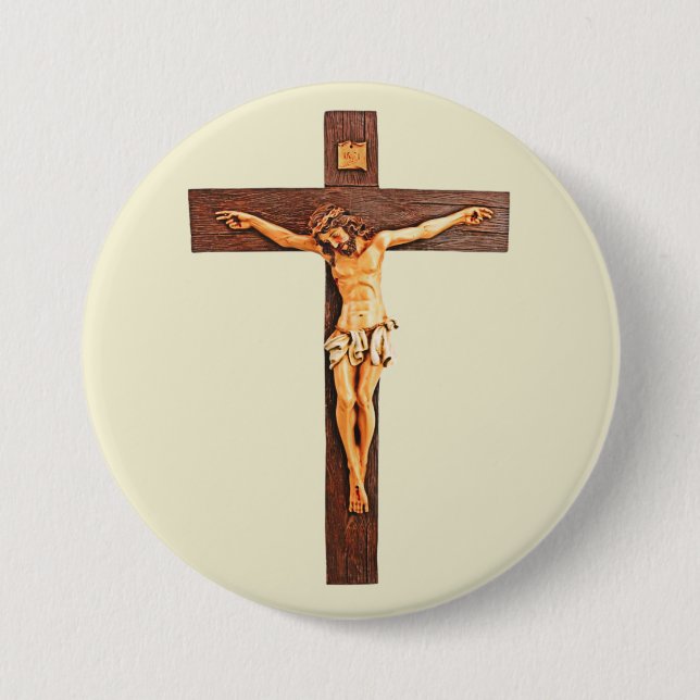 Jesus on the Cross Button (Front)