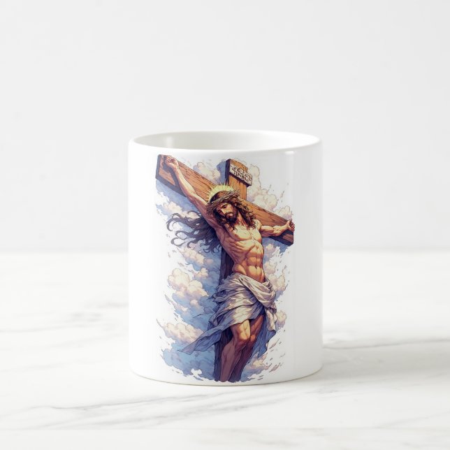 Jesus on the Cross Christian Coffee Mug (Center)