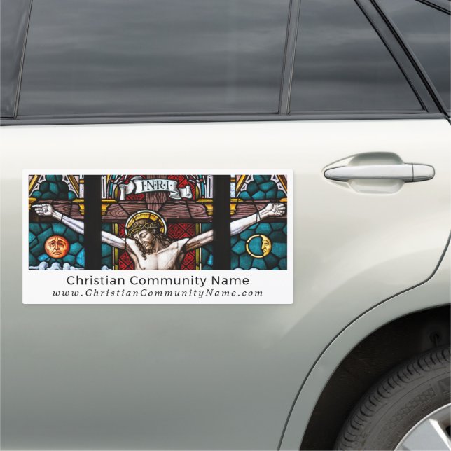 Jesus on the Cross, Christianity, Religious Car Magnet (In Situ)