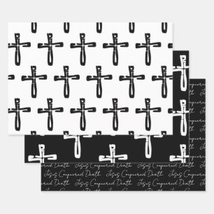 Jesus on the Cross Conquered Death Wrapping Paper Sheets