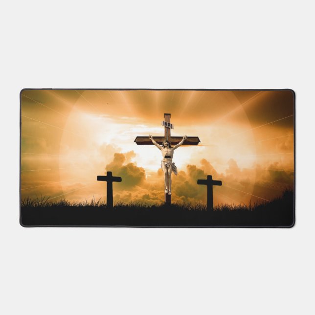 JESUS on the CROSS Desk Mat (Front)