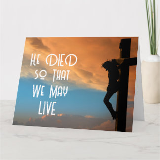 Jesus on the cross Easter greeting card