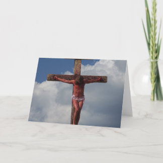 Jesus on the cross Easter Greeting Card photo art