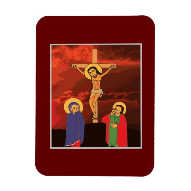 Jesus on the Cross Flexible Photo Magnet (Vertical)