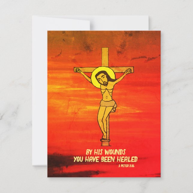 "Jesus on the Cross" Good Friday Easter Holiday Card (Front)
