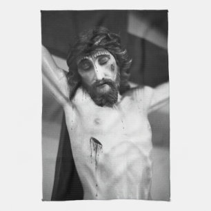 Jesus on the cross kitchen towel