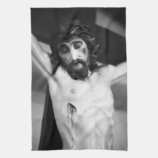 Jesus on the cross kitchen towel (Vertical)
