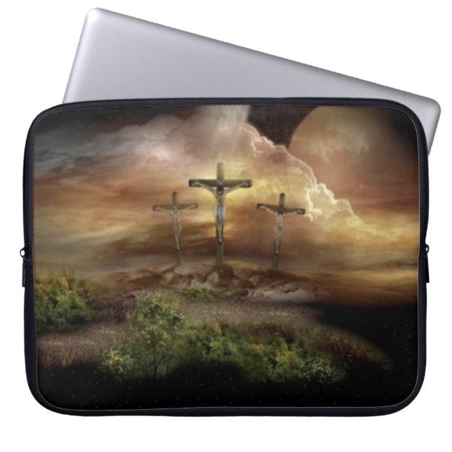 JESUS ON THE CROSS LAPTOP SLEEVE (Front)