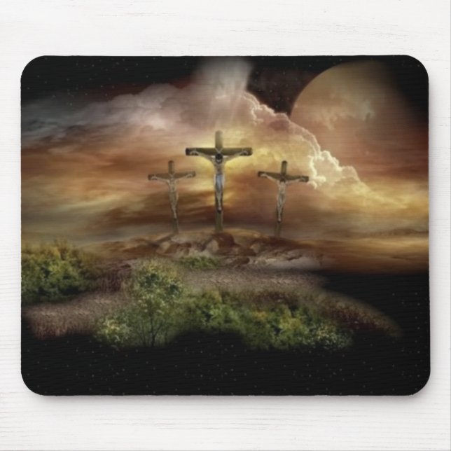 JESUS ON THE CROSS MOUSE PAD (Front)