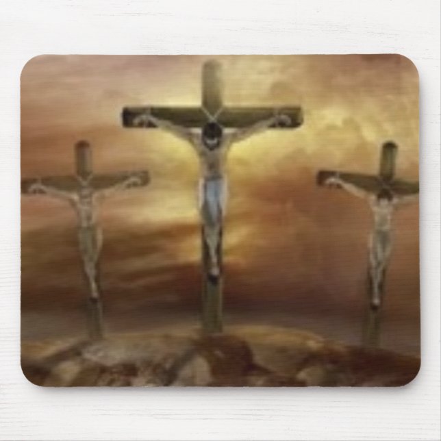 JESUS ON THE CROSS MOUSE PAD (Front)