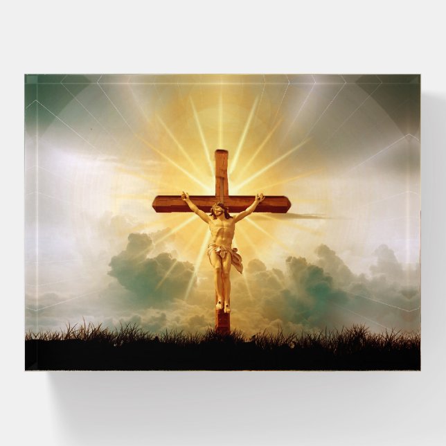 JESUS ON THE CROSS PAPERWEIGHT (Front)