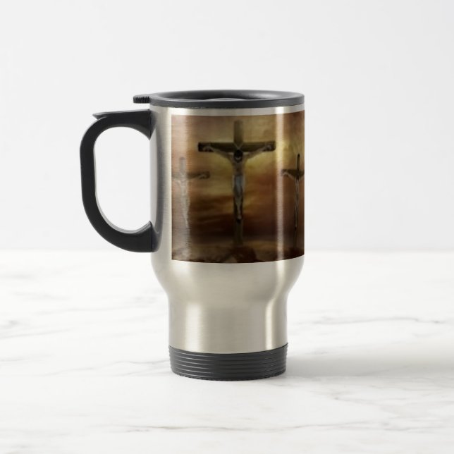JESUS ON THE CROSS TRAVEL MUG (Left)