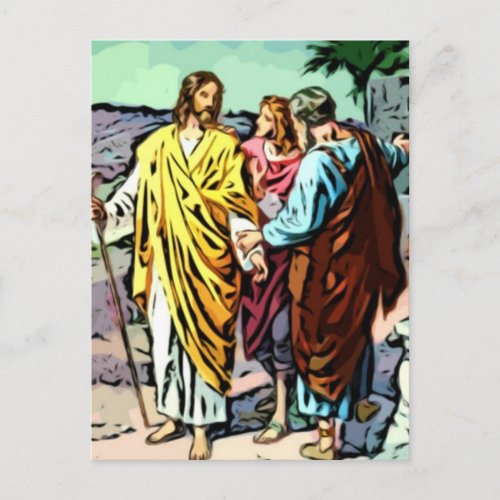 Jesus on the Road to Emmaus Postcard