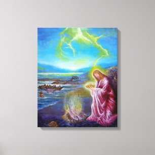 JESUS ON THE SEASHORE ,St John 21 Canvas Print