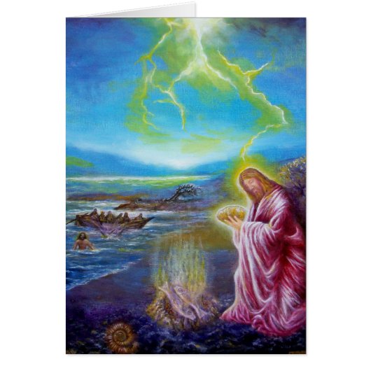 JESUS ON THE SEASHORE ,St John 21 Cards (Front)