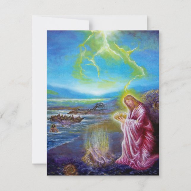 JESUS ON THE SEASHORE ,St John 21 Invitation (Front)