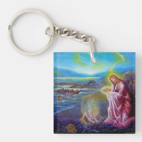 JESUS ON THE SEASHORE St John 21 Keychain