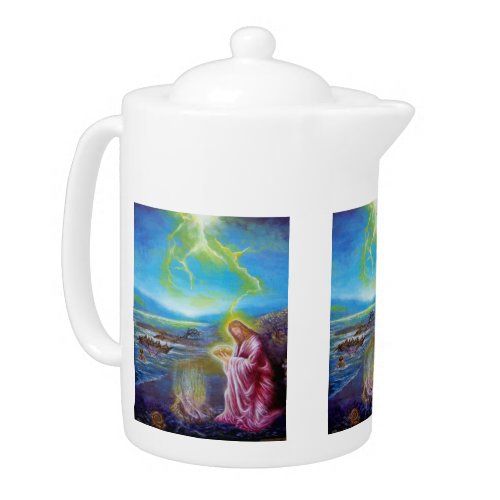 JESUS ON THE SEASHORE St John 21 Teapot