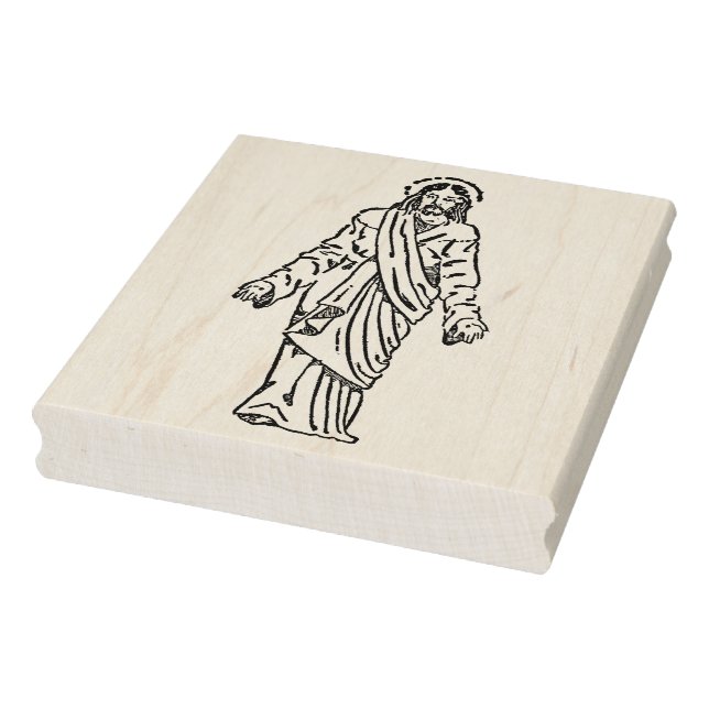Jesus open arms illustration art stamp (Stamp)