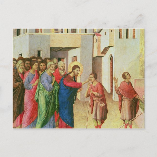 Jesus Opens the Eyes of a Man Born Blind, 1311 Postcard (Front)