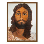 Jesus original painting print card. (Front)