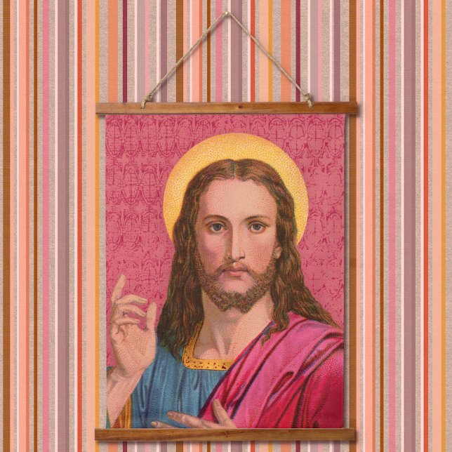 Jesus Our Savior Hanging Panel Tapestry (Creator Uploaded)