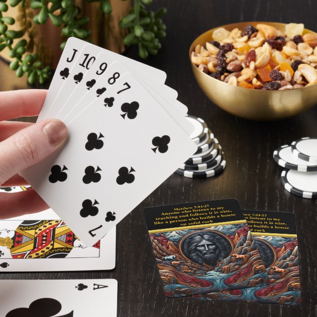 Jesus Over Majestic Landscapes Poker Cards (In Situ)