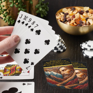 Jesus Over the Glorious Heights Poker Cards