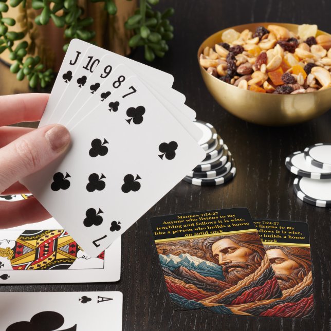 Jesus Over the Glorious Heights Poker Cards (In Situ)