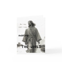 Jesus Overcomes Greeting Card (Blank Inside)