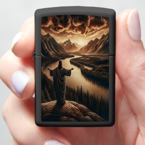 Jesus Overlooking Valley Zippo Lighter