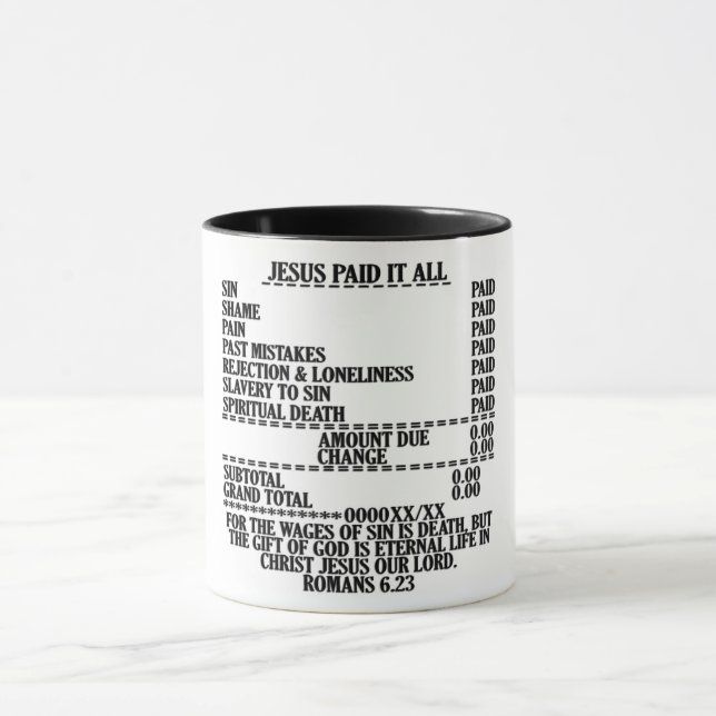 Jesus Paid It All  Mug (Center)