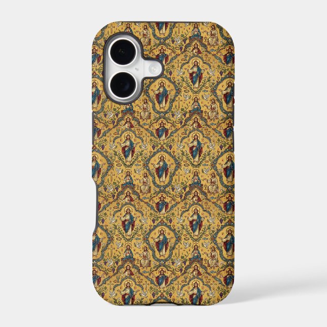 Jesus Pattern iPhone Case (Back)
