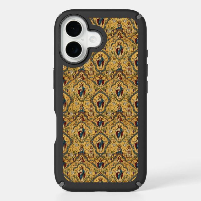 Jesus Pattern Speck iPhone Case (Front)