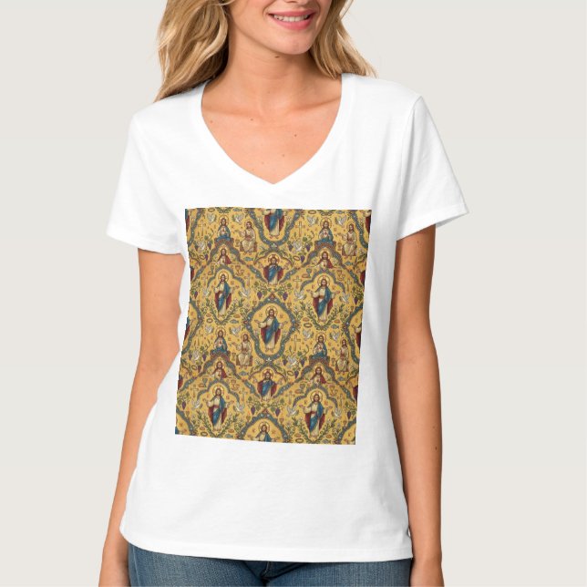 Jesus Pattern T-Shirt (Front)