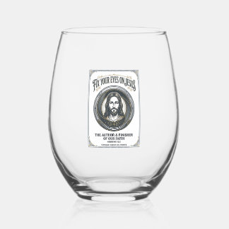 Jesus Photography Mom Family Photographer Vintage Stemless Wine Glass