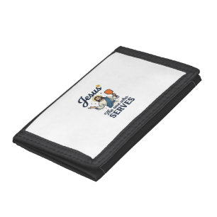 Jesus Pickleball The One Who Serves Shirt Trifold Wallet
