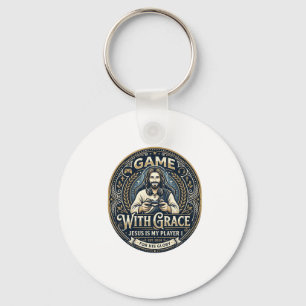 Jesus Pickleball Vintage Shirt Christian Graphic_1 Keychain