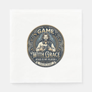 Jesus Pickleball Vintage Shirt Christian Graphic_1 Napkins