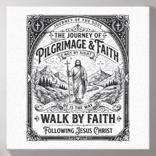 Jesus Pilgrimage Camino Holy Journey Canvas Photo Tile