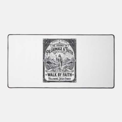 Jesus Pilgrimage Camino Holy Journey Desk Mat