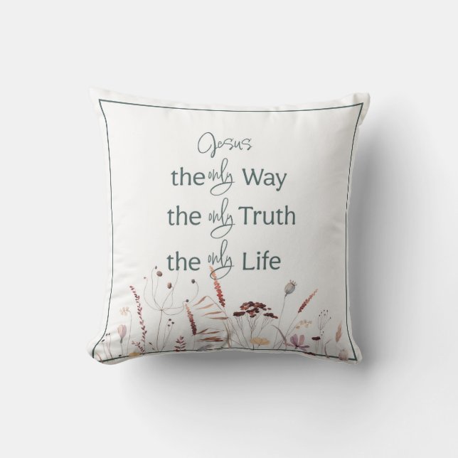 Jesus Pillow | Faith/Bible Pillow (Front)