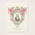 Jesus Pink Roses Religious Wedding Prayer Card | Zazzle