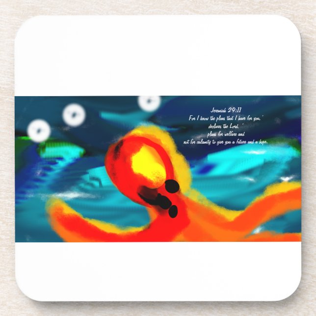 jesus plan beverage coaster (Front)