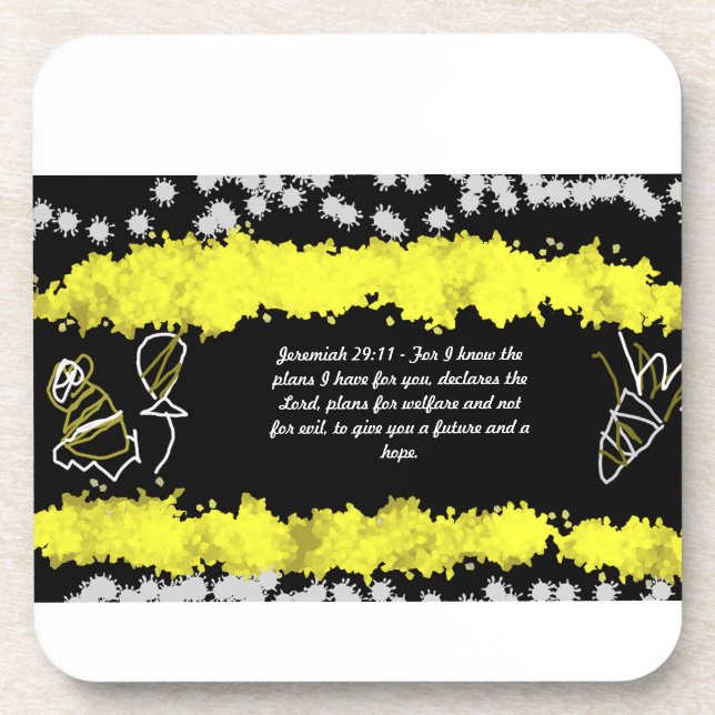 Jesus plan beverage coaster (Front)