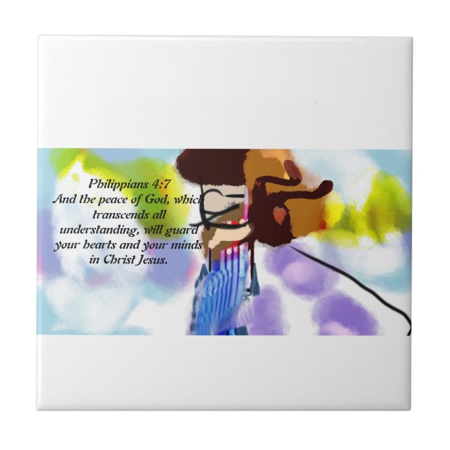 Jesus plan love ceramic tile (Front)